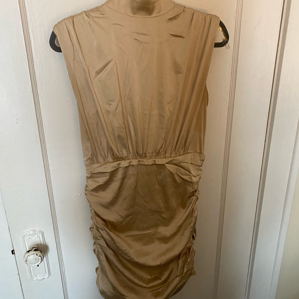 ASOS High neck champagne dress